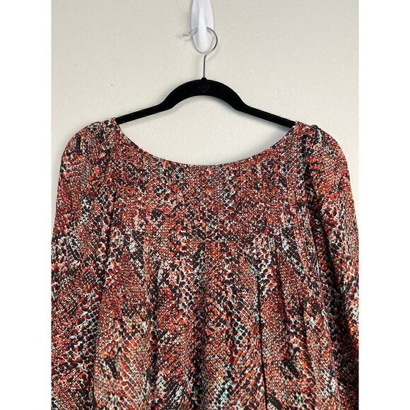 Nicholas Devan gathered snake-print crepe mini dress size 4 - Picture 8 of 16